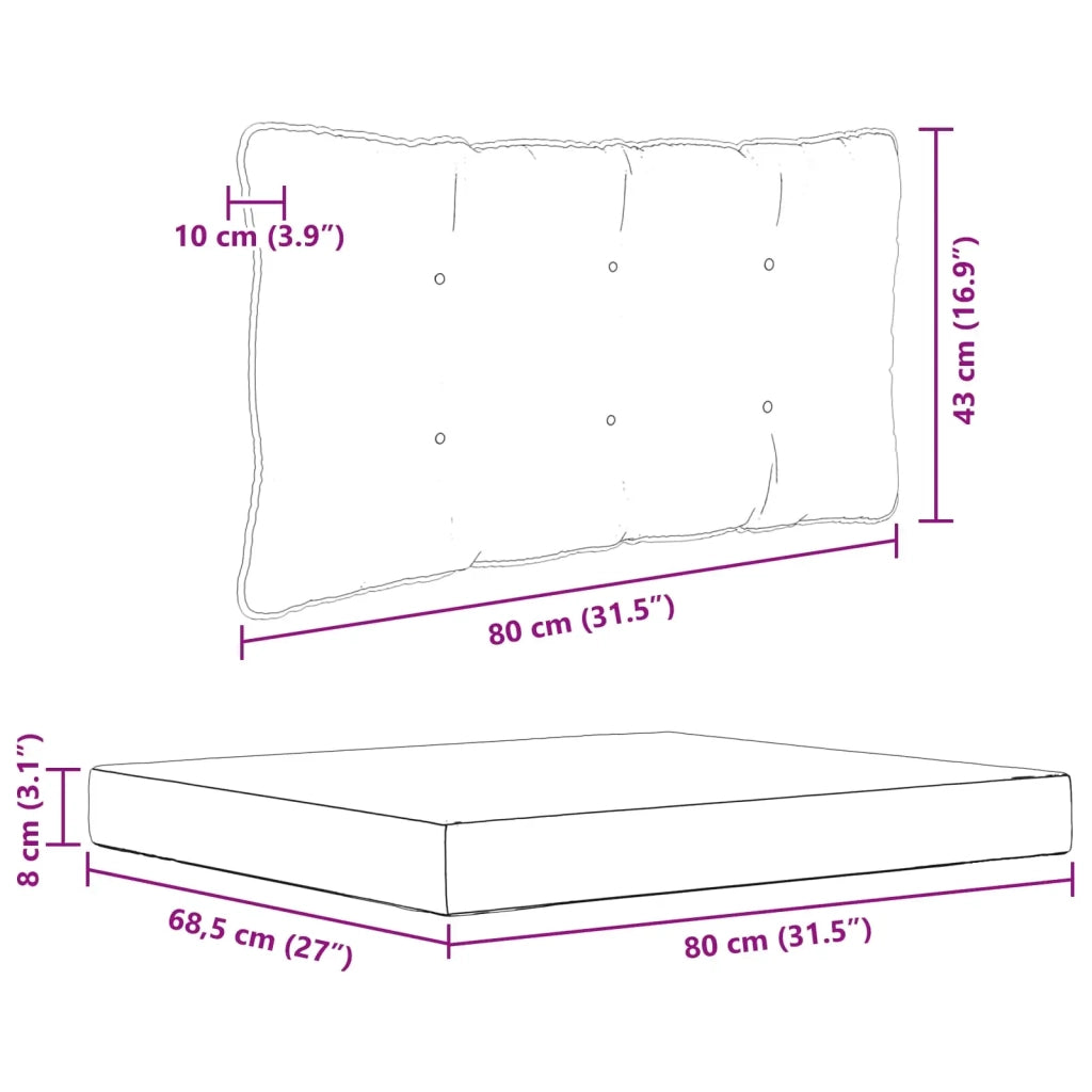 Cuscino per divano da esterno 2 pcs Rosa Poliestere 900912