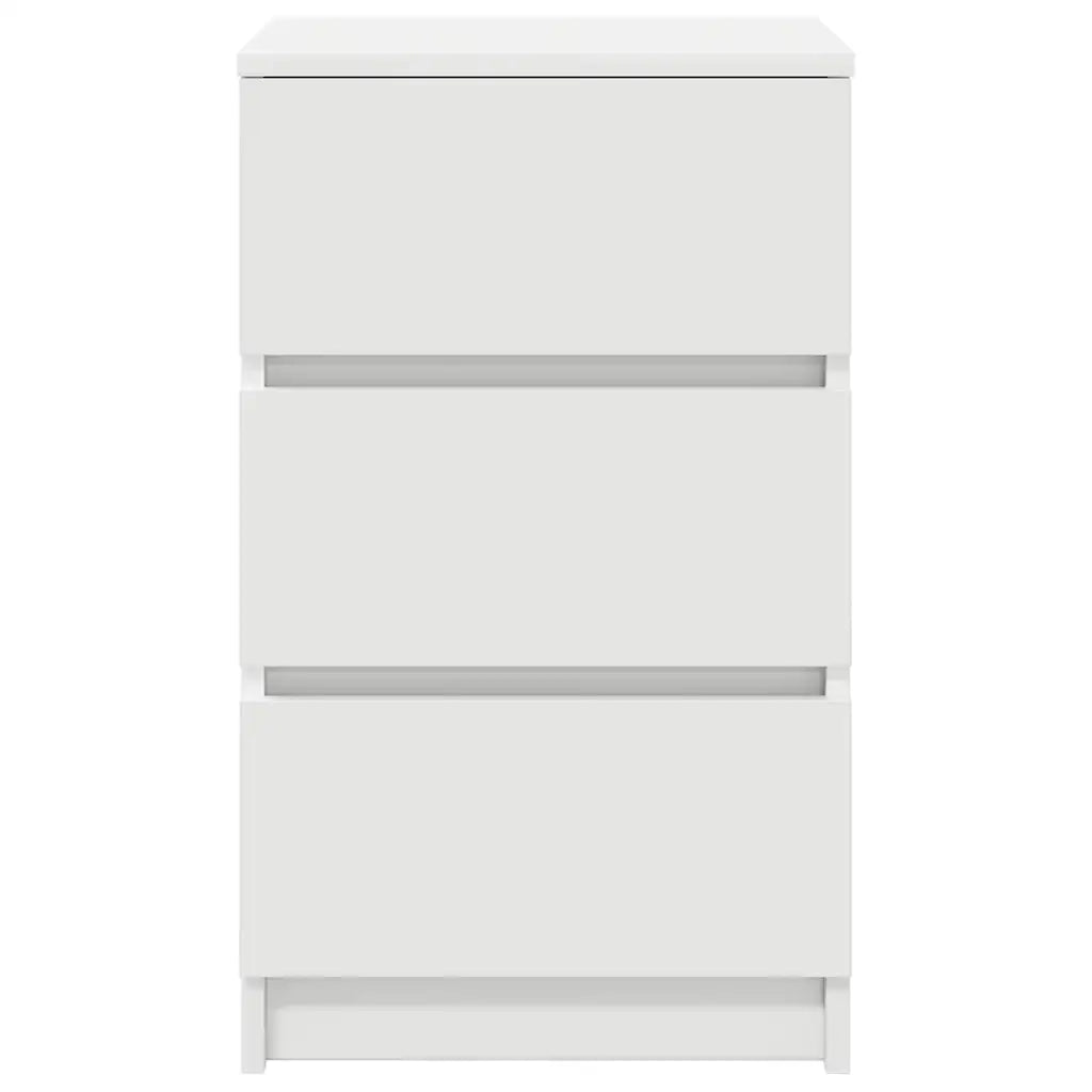 Comodino con 3 Cassetti Bianco 39x35x65 cm 861337