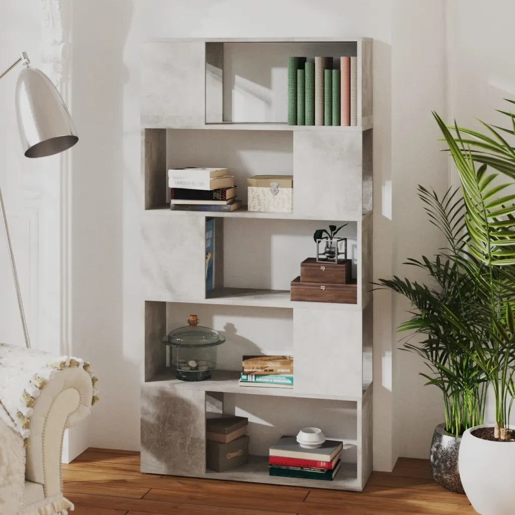 Libreria/Divisorio Grigio Cemento 80x24x155 cm in Truciolato 809147