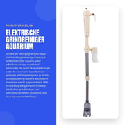Pulitore elettrico per acquari - Kit di pulizia - Funziona con batterie - Sifone per riciclaggio dell'acqua - Apparecchio per pulire i sassi con abrasivo - Adatto per...