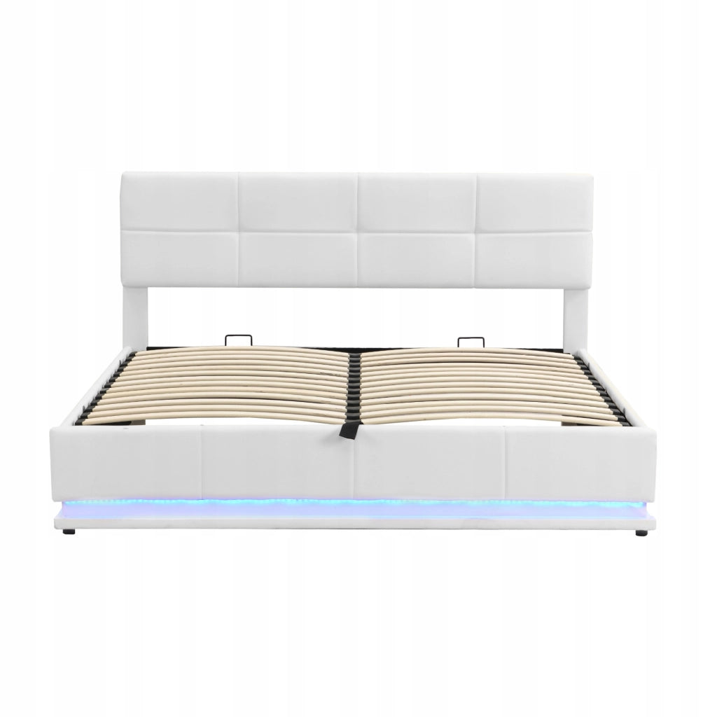 Letto imbottito - Xylo - 180x200 - LED idraulico bianco
