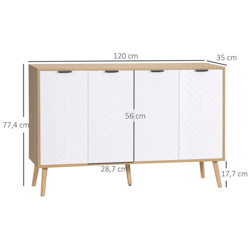 Credenza ¨C Minimal ¨C bianco 120x35x77 cm