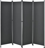 Scheidingswand per Esterno - 170x215 cm - Grigio Scuro - Acciaio e Tessuto