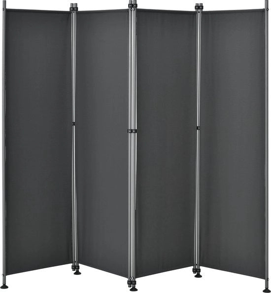 Scheidingswand per Esterno - 170x215 cm - Grigio Scuro - Acciaio e Tessuto