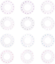 Set di decorazioni per capelli per bambine con 12 pezzi in acrilico - 180 colori
