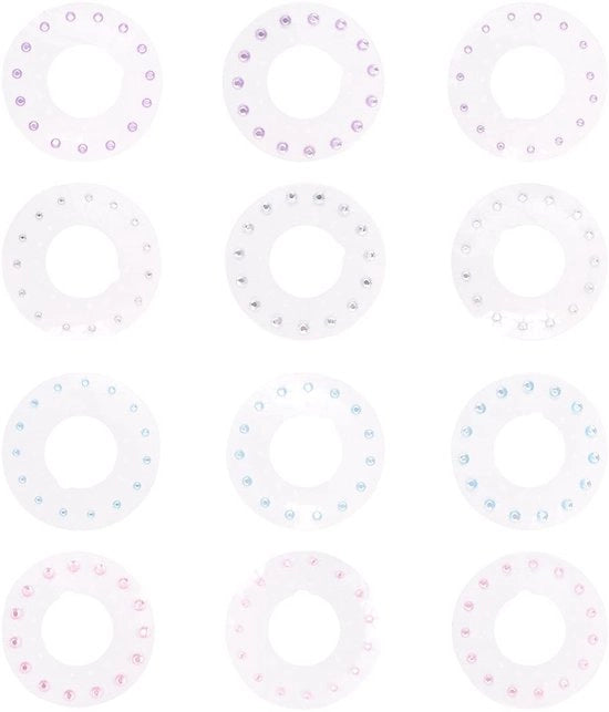 Set di decorazioni per capelli per bambine con 12 pezzi in acrilico - 180 colori