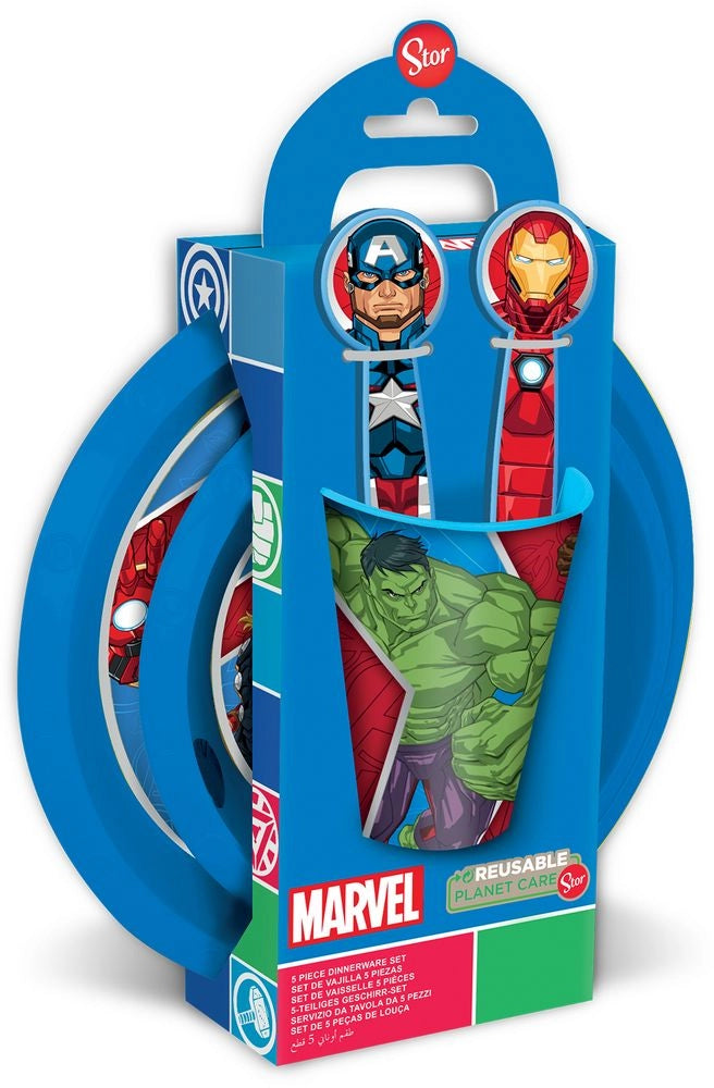Set Pappa per bambini in plastica 5 pezzi Avengers
