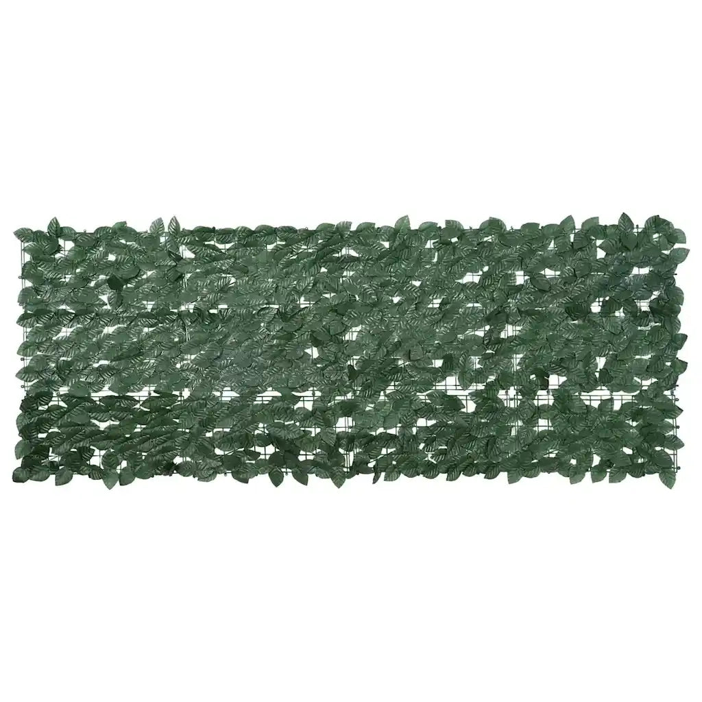 Schermo da balcone | Paravento da Balcone con Foglie Verde Scuro 200x75 cm