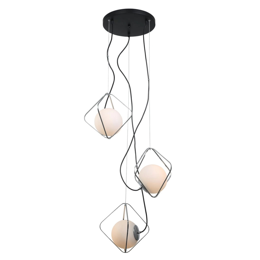Italux Canto lampadario moderno cromo 3xE27 PEN-5696-3-BKCR