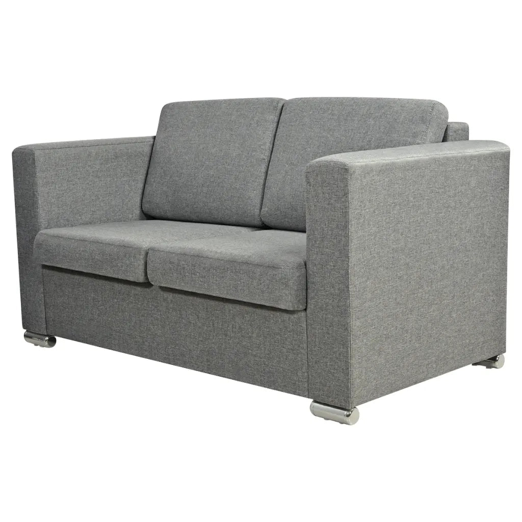 Divano a 2 Posti in Tessuto Grigio Chiaro 243580