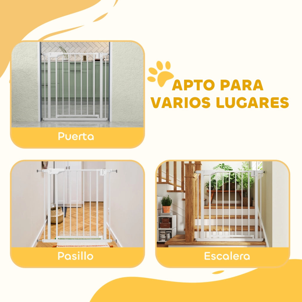 Cancelletto di Sicurezza per Bambini ¨C Xylo ¨C Bianco 76-81cm Apertura Automatica