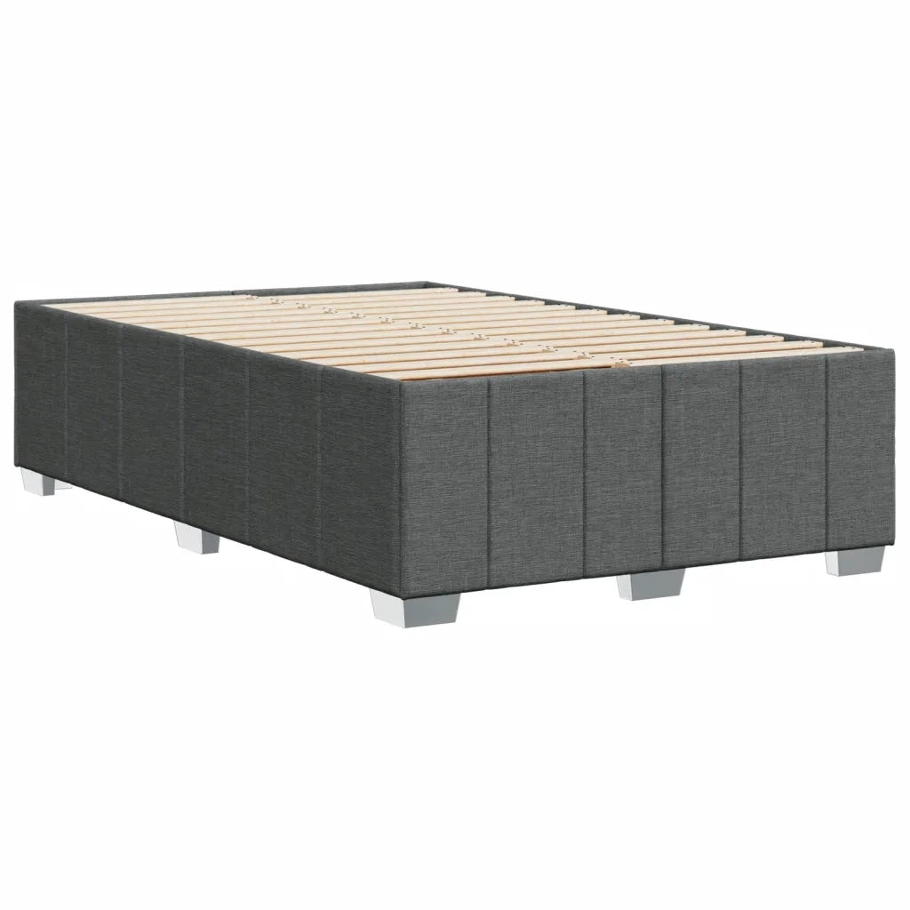Letto matrimoniale | Letto per adulti | Giroletto senza Materasso Grigio Scuro 120x200 cm Tessuto