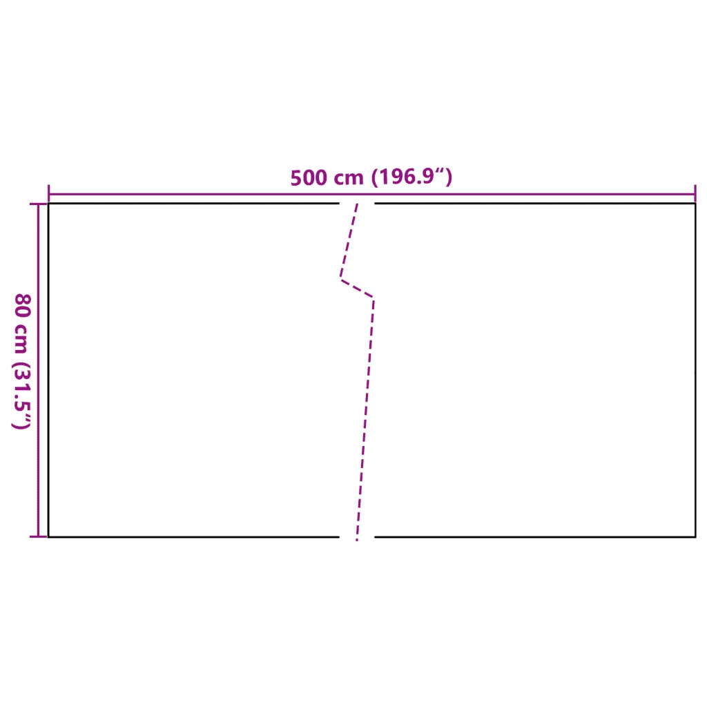 Paravento da Balcone Marrone Chiaro 500x80 cm in Polyrattan 156271