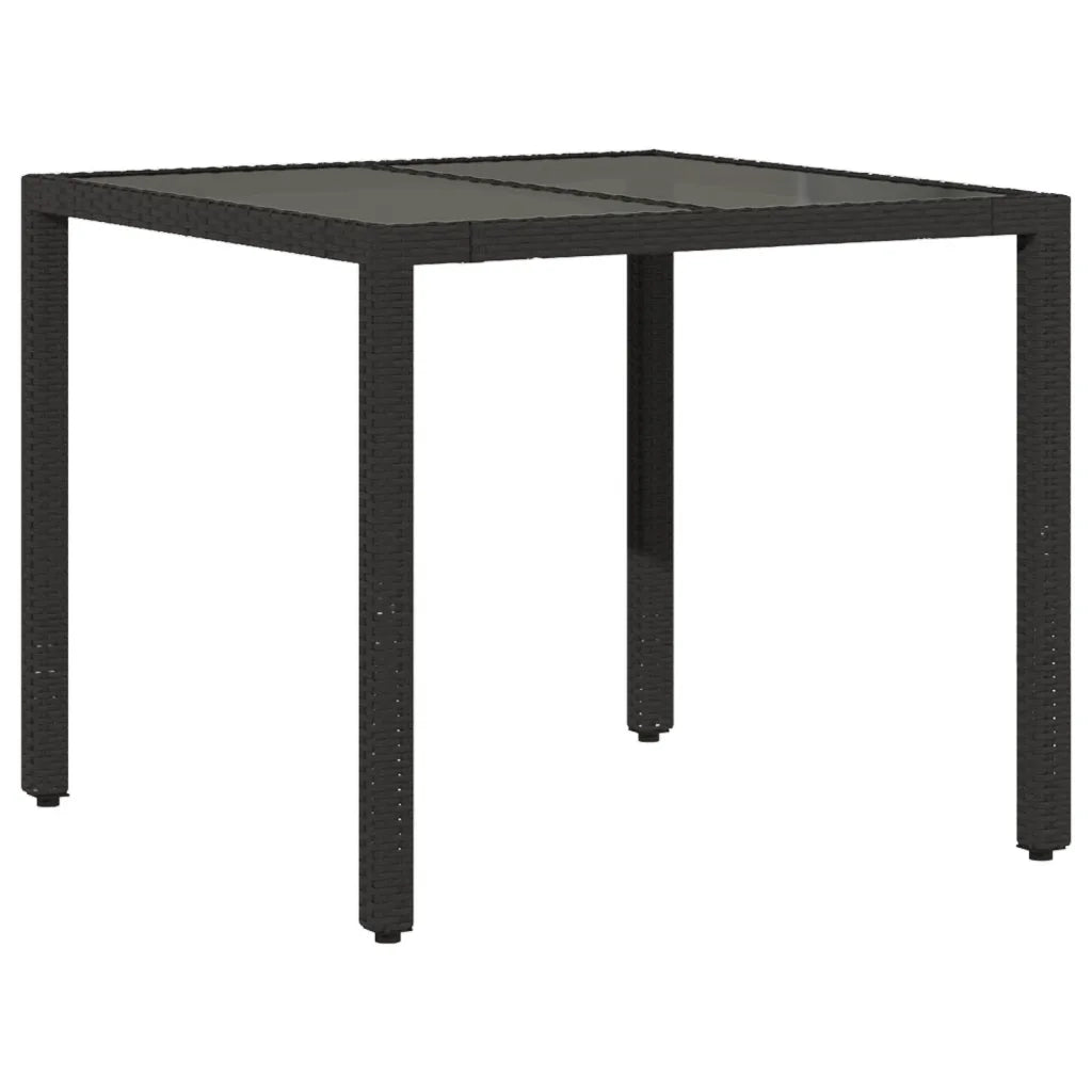 Set da Pranzo da Giardino 3 pz con Cuscini Polyrattan e Vetro 3278543