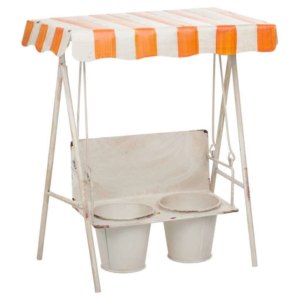 Sgabello portafiori in metallo 31x21x38h
