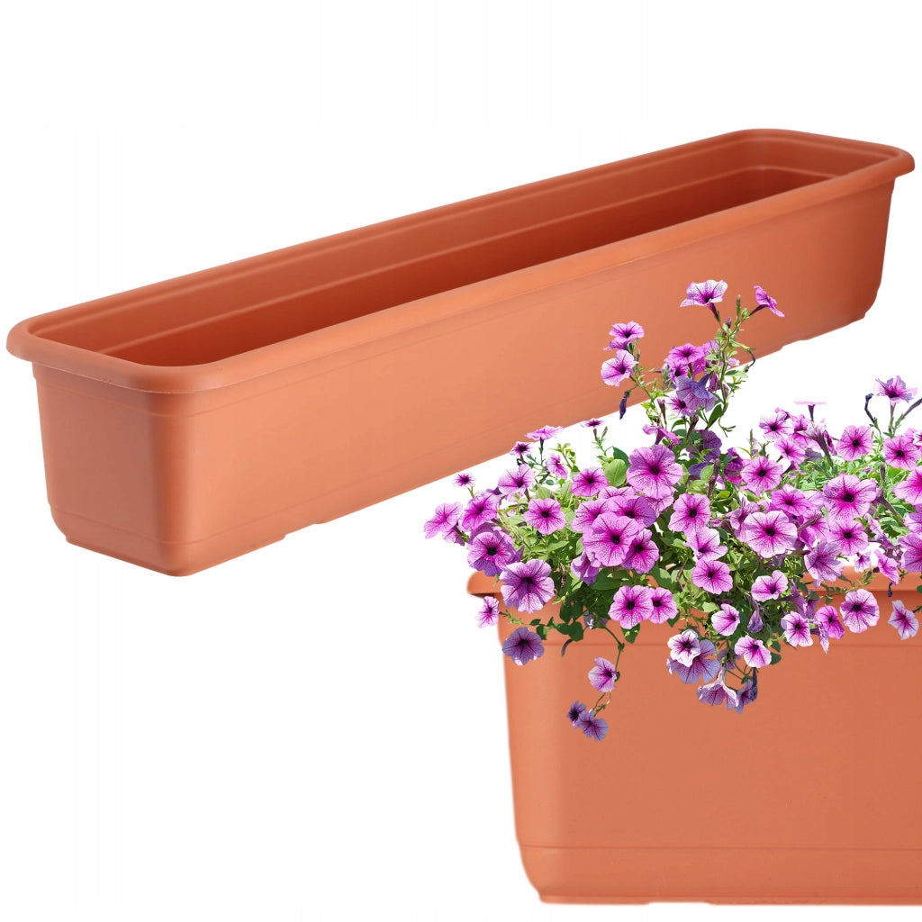 Vaso da fiori rettangolare in plastica KADAX per balcone, 80 cm.