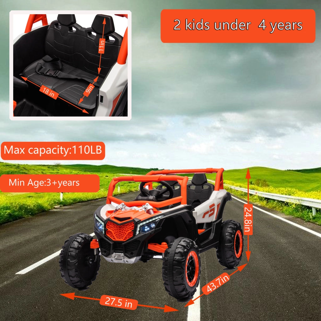 Auto UTV per Bambini ¨C zephmum ¨C 2 Posti, 12V, Telecomando, per 3-6 Anni