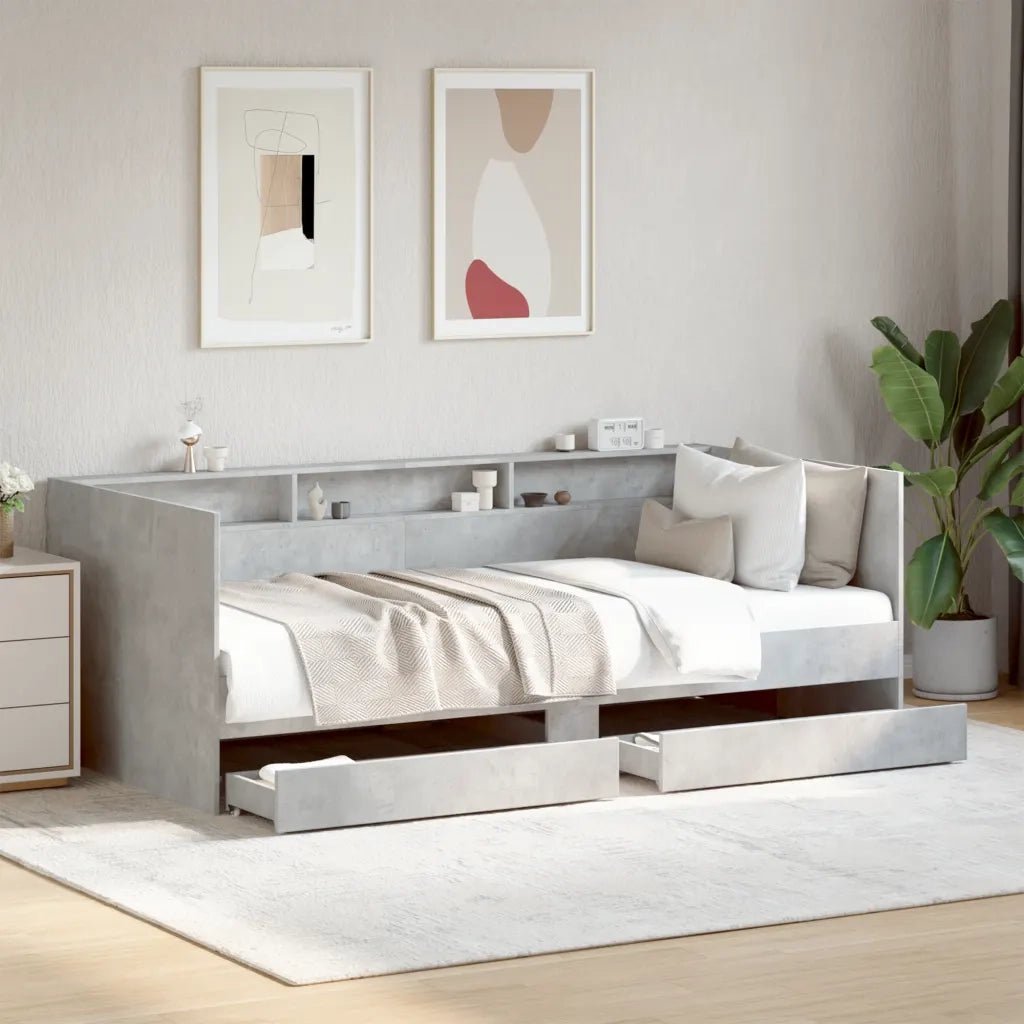 Divano letto | Sof¨¤ letto | Letto singolo con Cassetti senza Materasso 100x200 cm