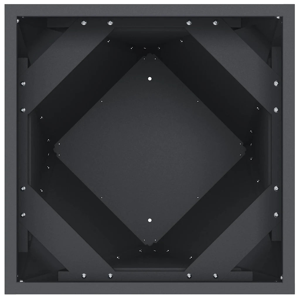 Fioriera Antracite 40 x 40 x 75 cm Acciaio