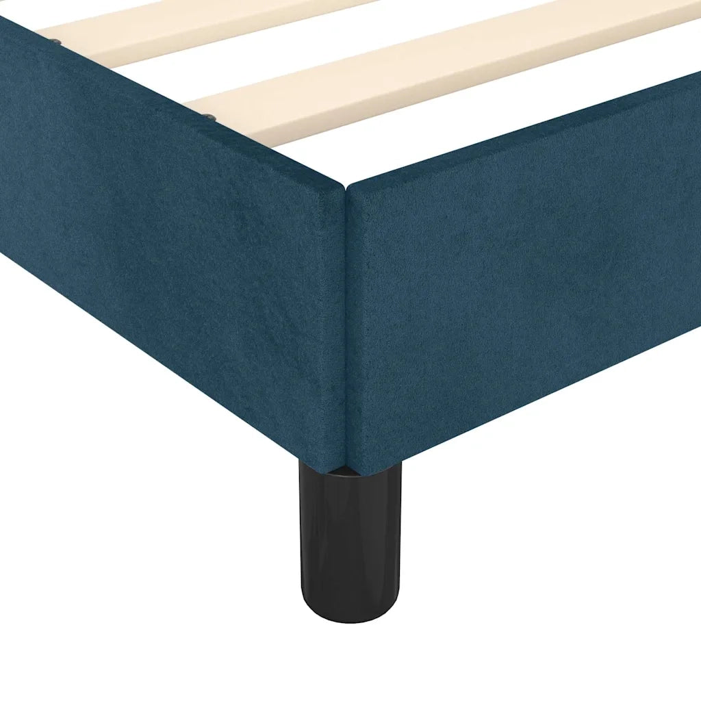 Letto matrimoniale | Letto per adulti | Giroletto senza Materasso Blu Scuro 140x190 cm in Velluto