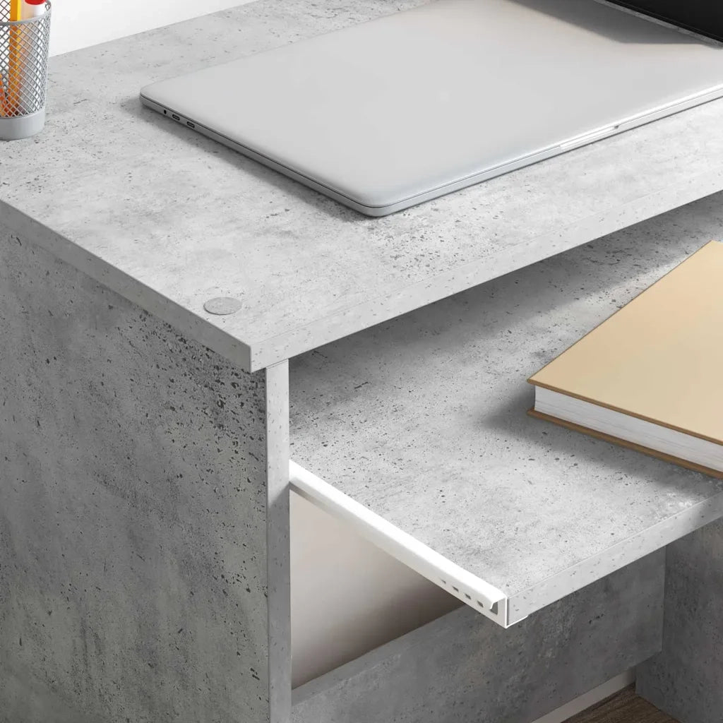Scrivania Grigio cemento 106 x 41 x 88.5 cm Legno multistrato 869469