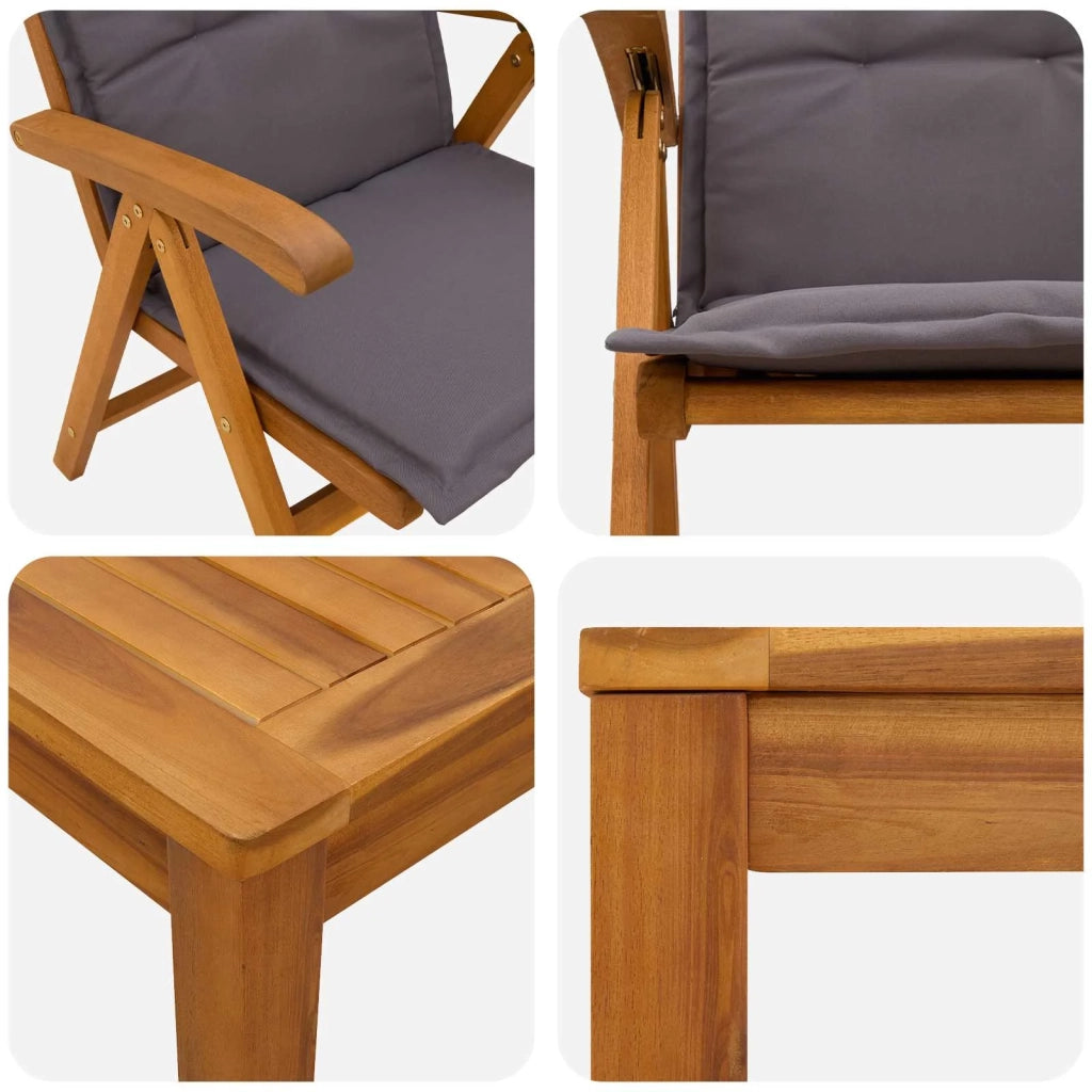 Set da pranzo da giardino 3 pezzi 3 pz Naturale 3434609
