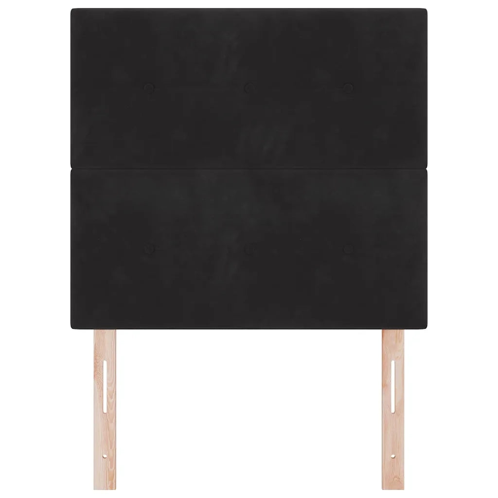 Testiera | Testata LED con strisce LED Nero 90 cm Velluto