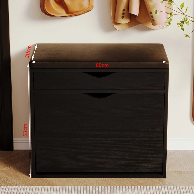 Scapino per scarpe con seduta, nero, per ingresso in stile loft, 60 cm