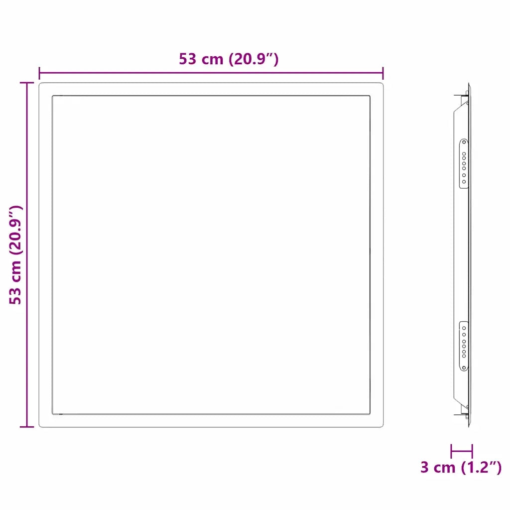 Pannello di Accesso Bianco 53 x 53 x 3 cm Acciaio 42010258