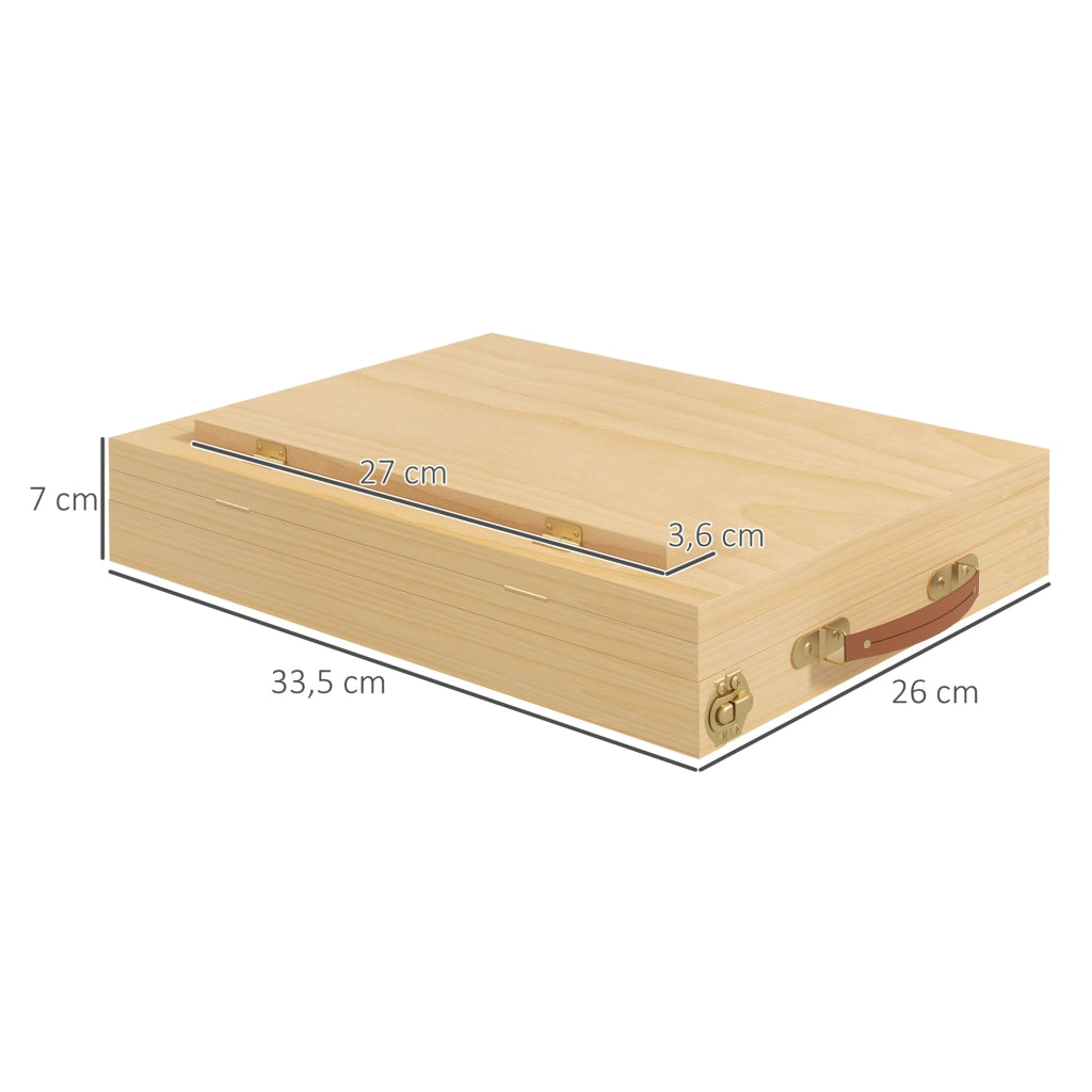 Tavolino da caff¨¨ con cassetto e ripiani ¨C zephmum ¨C legno massello naturale 60x40x60