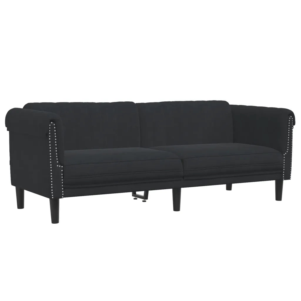 Set di Divani 3 pz Nero in Velluto