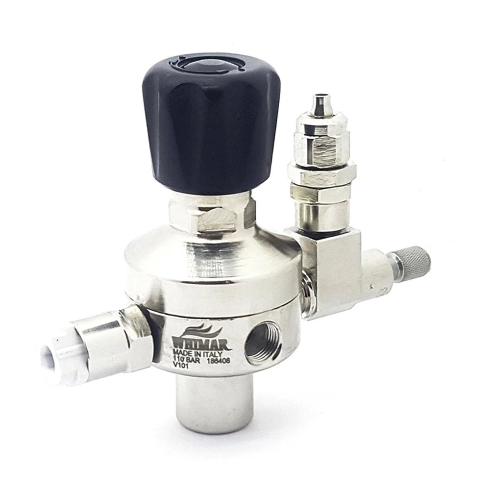 Whimar Primus mod. V101 senza Manometri - riduttore di pressione per bombole CO2 usa e getta passo 10x1