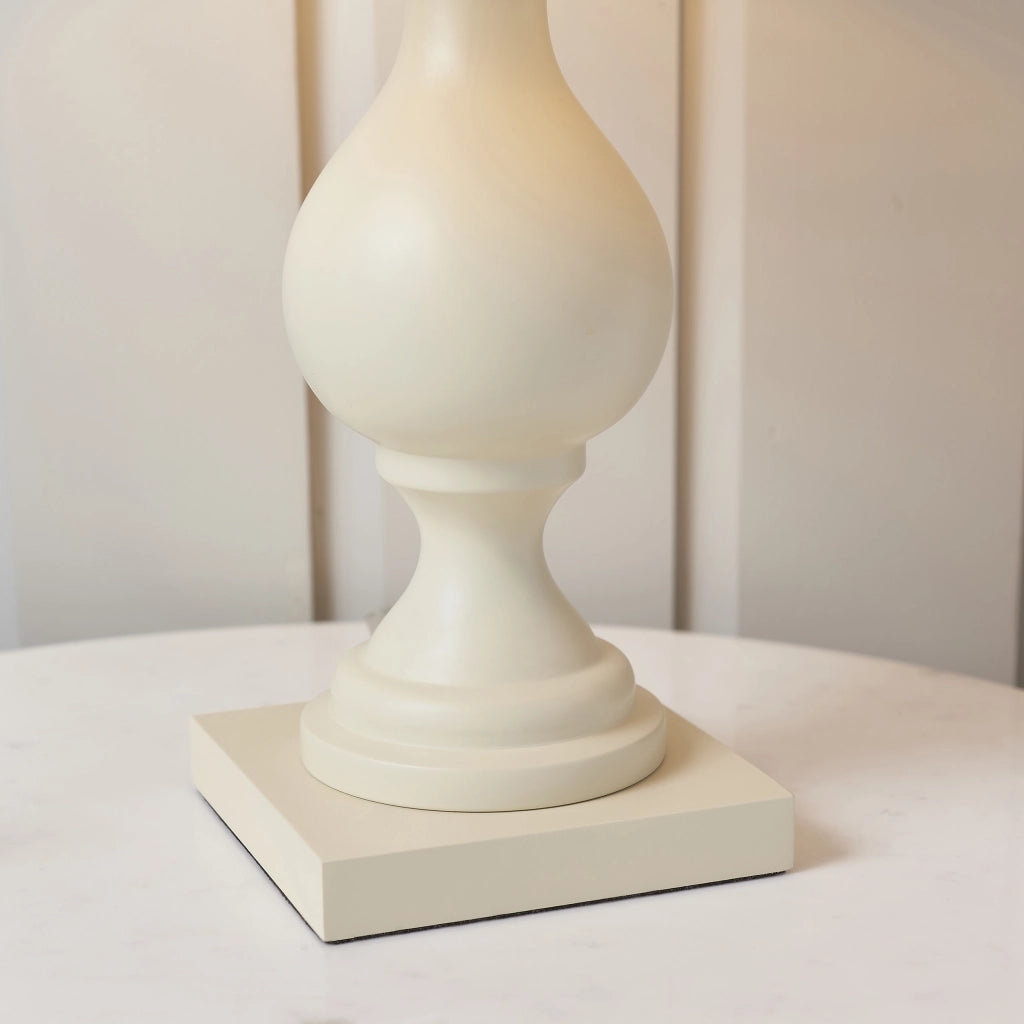 Lampada da tavolo classica legno ecru paralume E14 Endon
