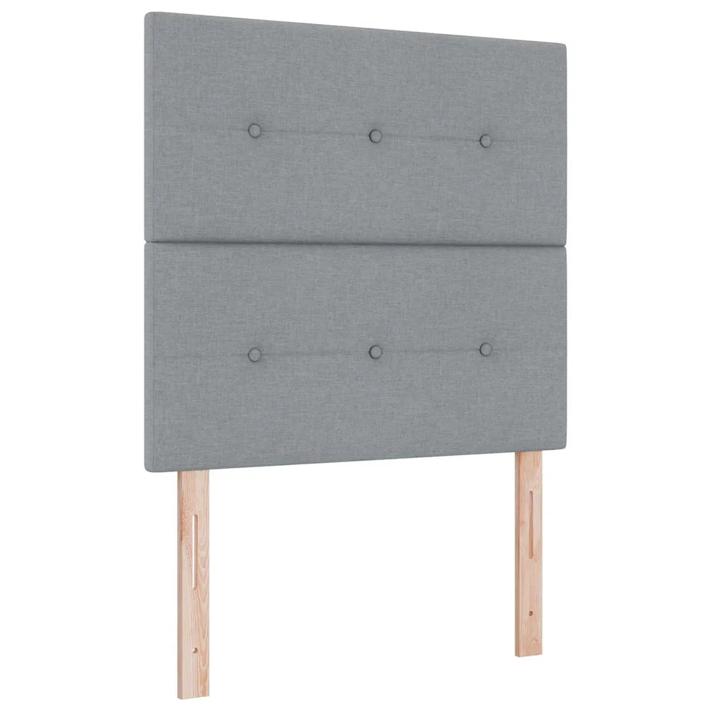 Testiera | Testata regolabile in altezza Grigio chiaro 90 cm Tessuto