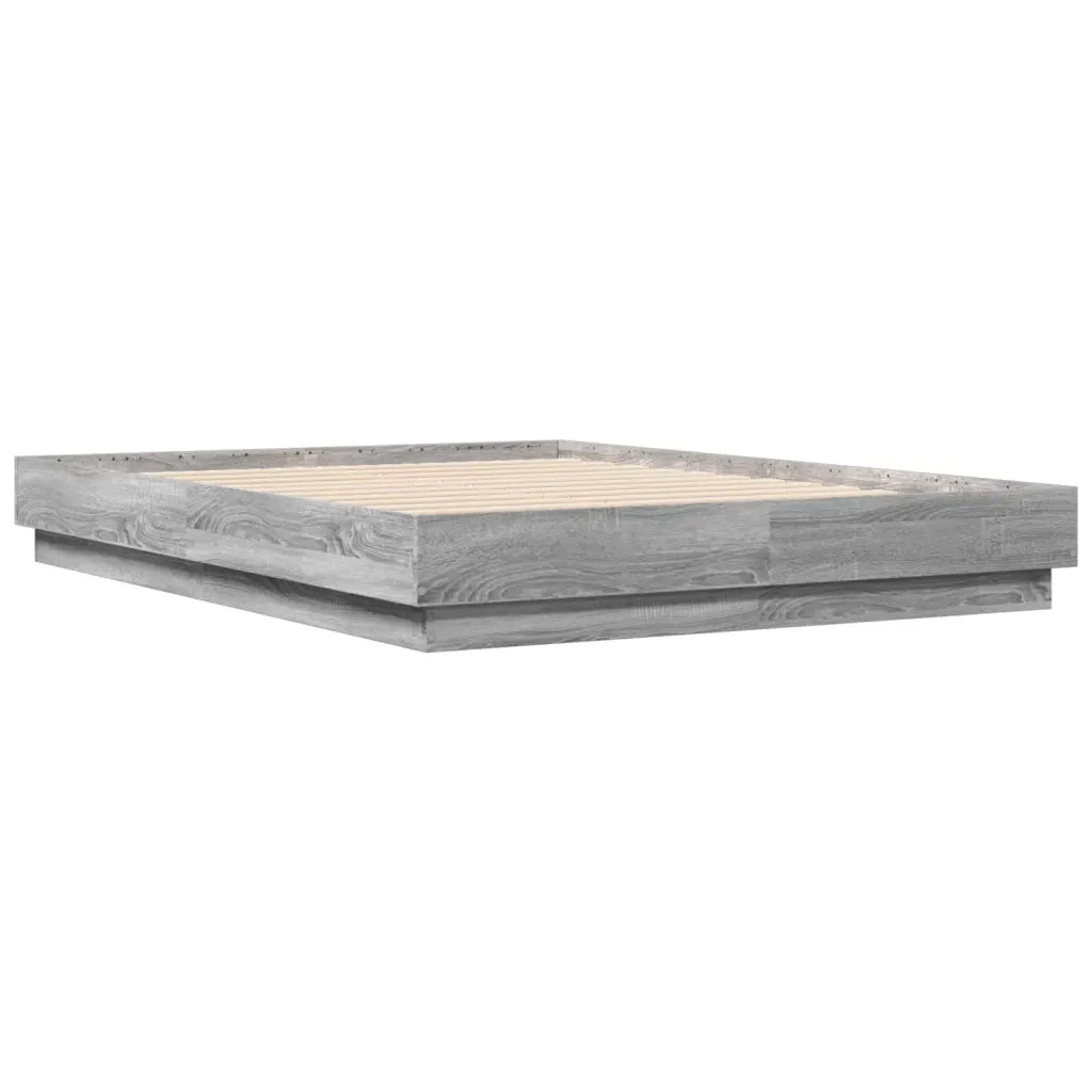 Letto matrimoniale | Letto per adulti | Giroletto Grigio Sonoma 120x190 cm in Legno Multistrato