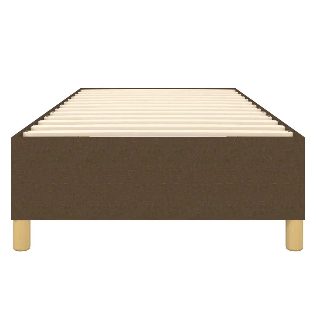 Letto singolo | Letto per adulti | Struttura Letto a Rete a Molle Marrone Scuro 90x190 cm Tessuto