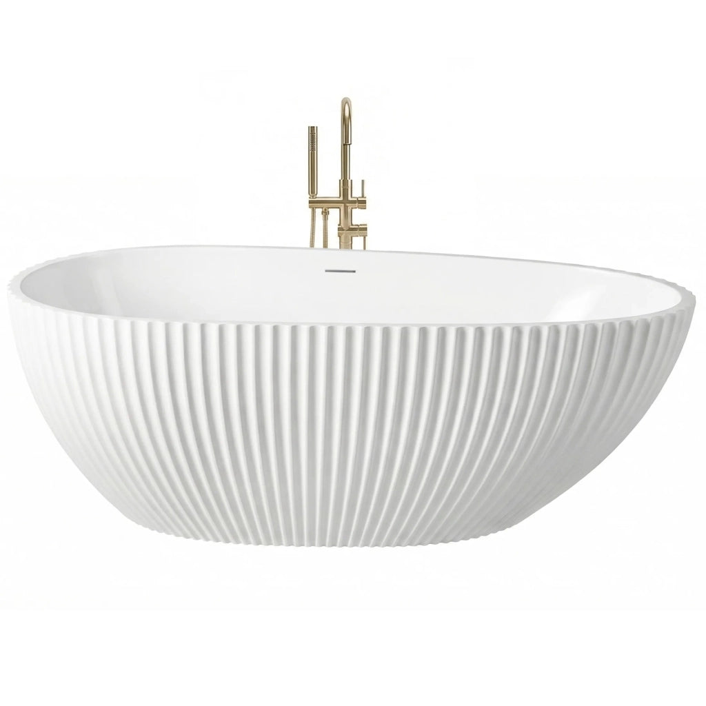 Vasca Da Bagno Freestanding In Acrilico Carmen 170 Copritappo bianco
