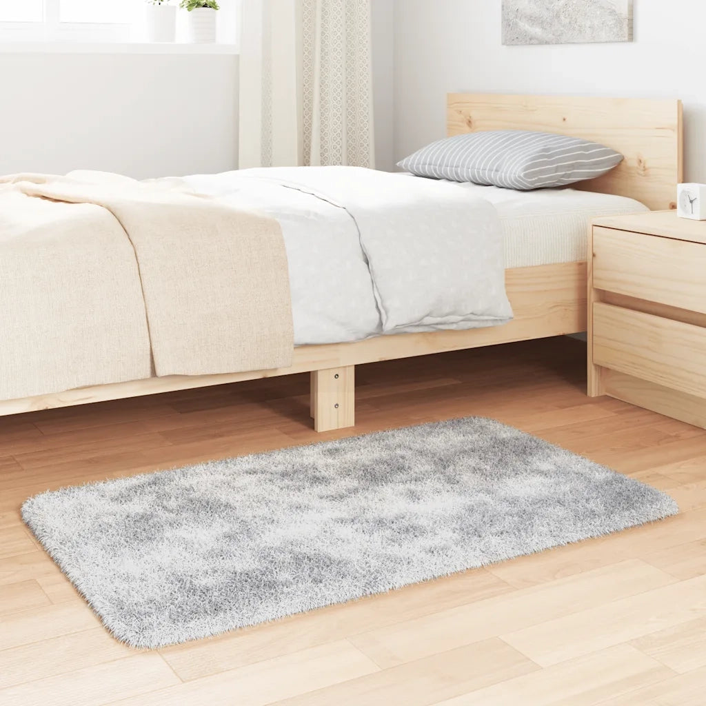 Tappeto del soggiorno | Tappeto Shaggy a Pelo Lungo NAVARRA Grigio Argento 60x100 cm