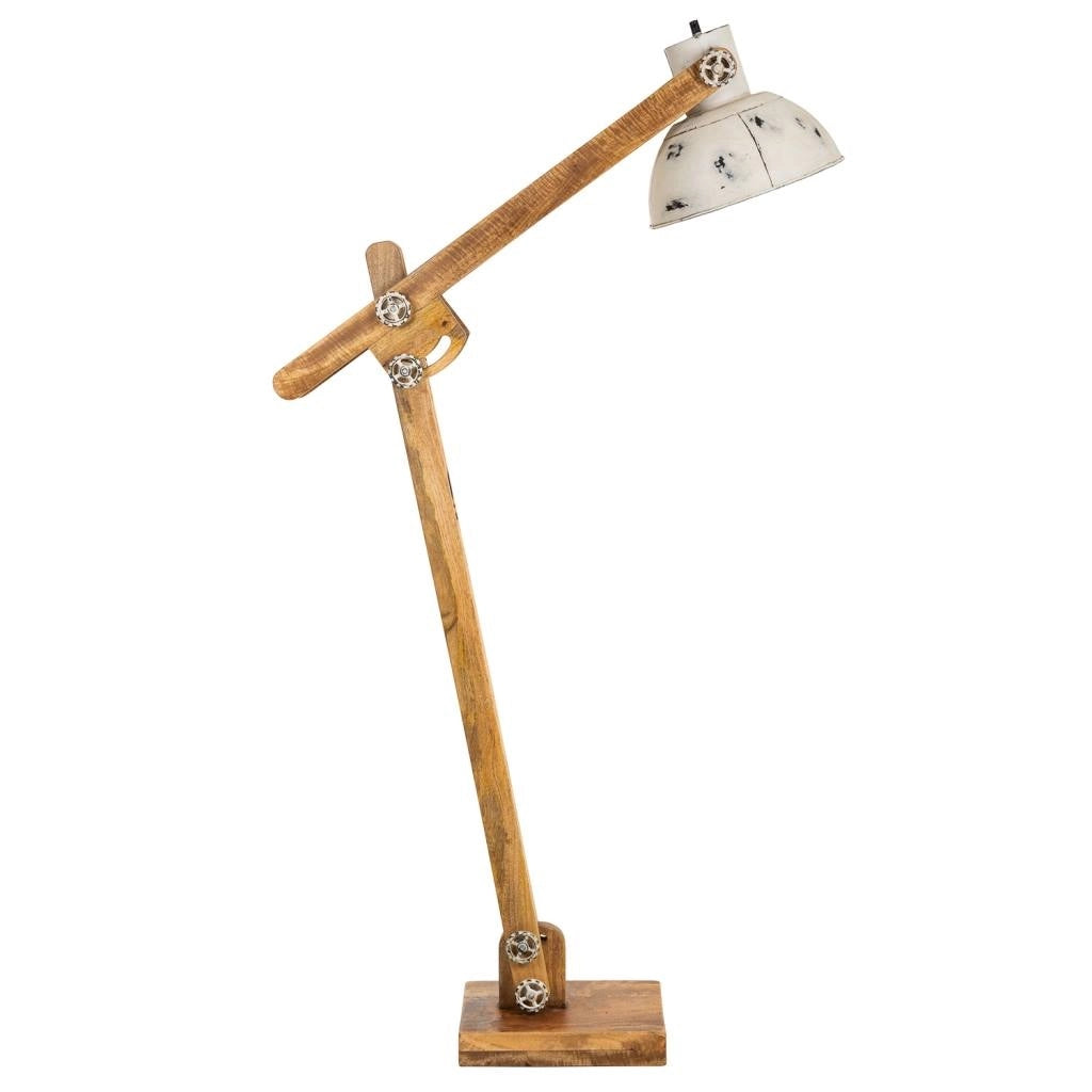 Lampada da terra in legno e metallo 26x70x125h cm