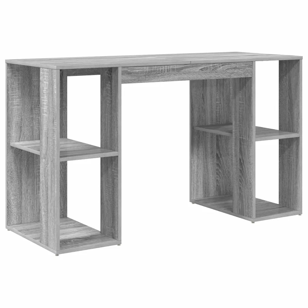 Scrivania | Tavolo da Ufficio Grigio Sonoma 130 x 50.5 x 75 cm Legno multistrato