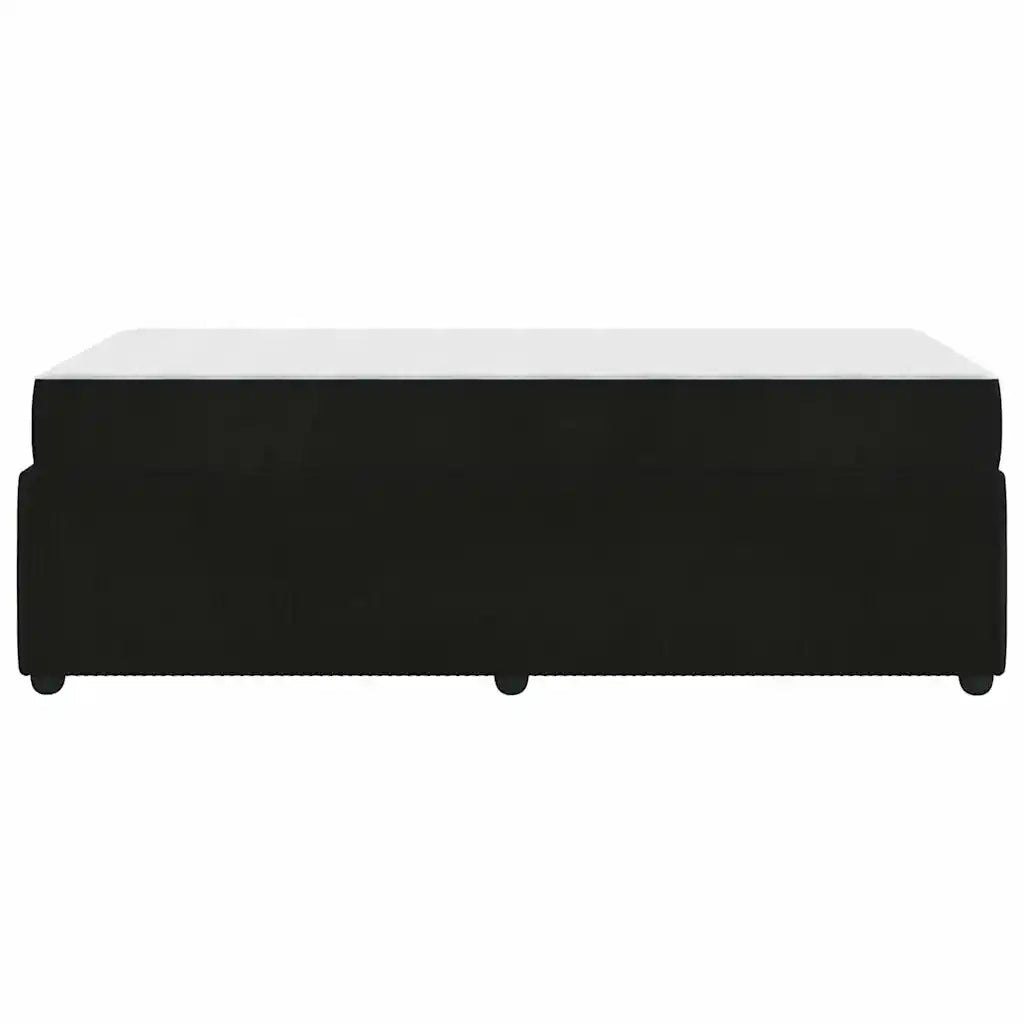 Letto singolo | Letto per adulti | Struttura del letto con materasso Nero 90 x 190 cm Tessuto