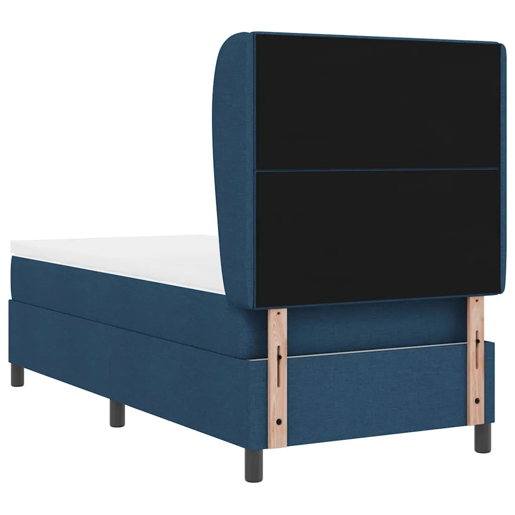 Letto a molle con materasso Blu 100 x 200 cm Tessuto 3340556
