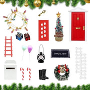 Accessori e decorazioni per la porta di Natale.
