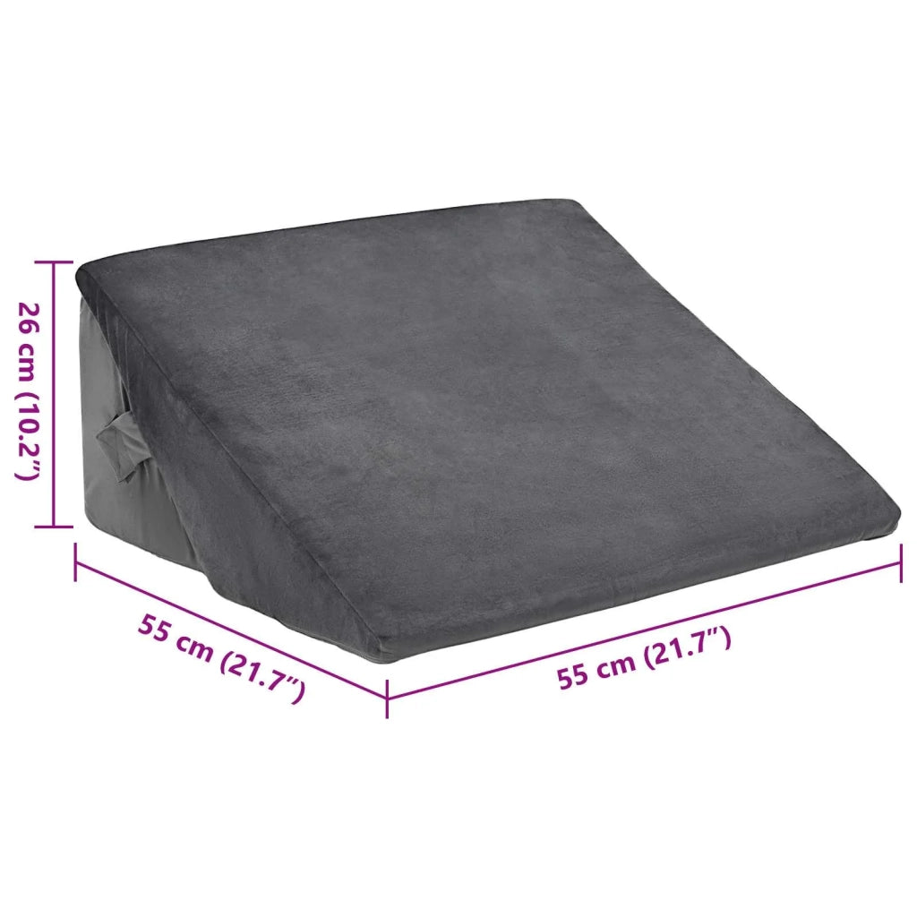 Cuscino a Wedge Grigio 55 x 55 x 26 cm Schiuma Memory 42020241