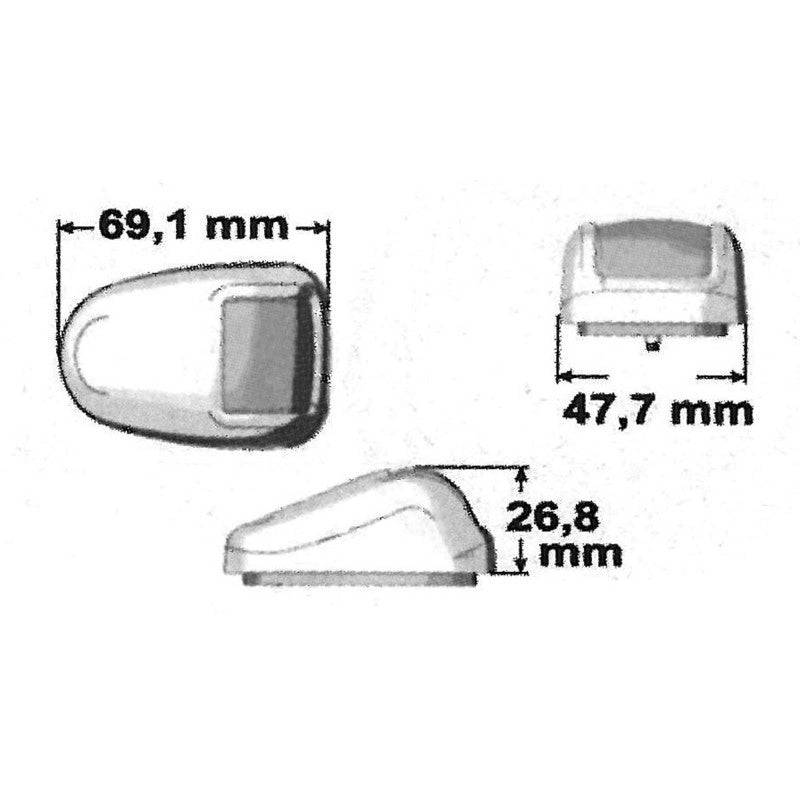 FANALE A LED ROSSO 112,5°