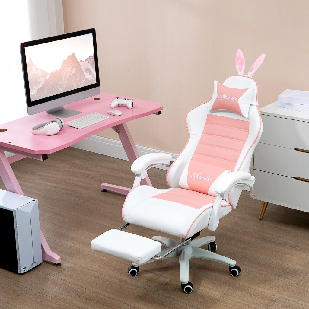 Sedia da Gaming con Supporto Lombare ¨C Xylo ¨C Rosa con Poggiatesta