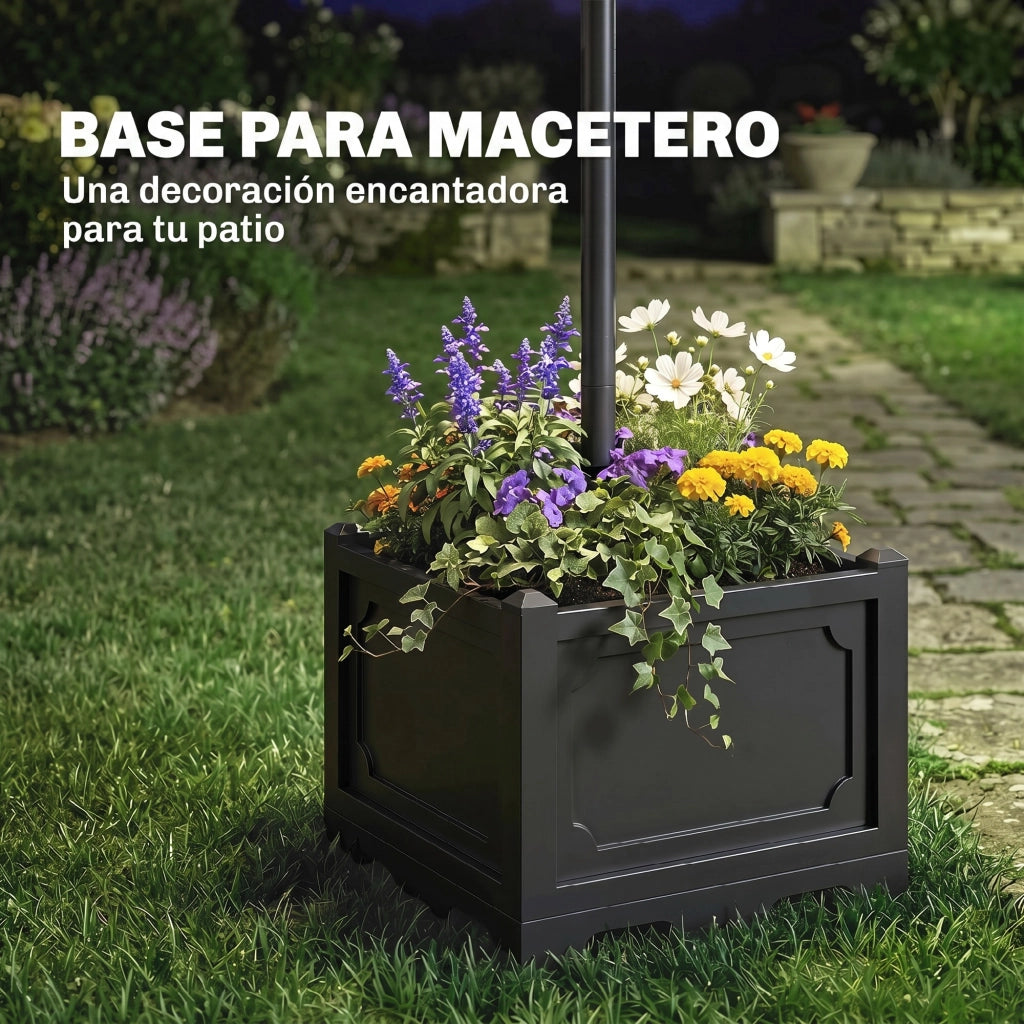 Lampada Solare da Giardino ¨C Minimal ¨C Nero 60x55x189 cm