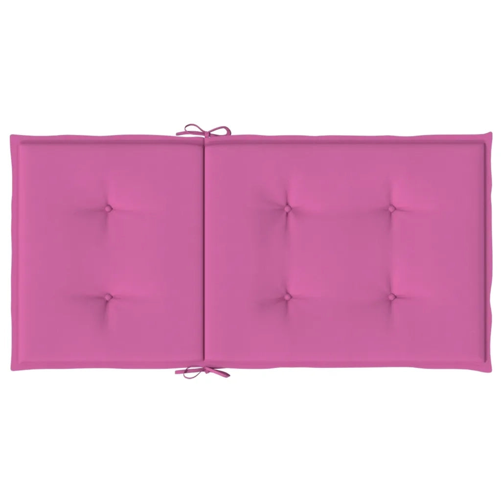 Cuscini per Sedia con Schienale Basso 2 pz Rosa in Tessuto 361334
