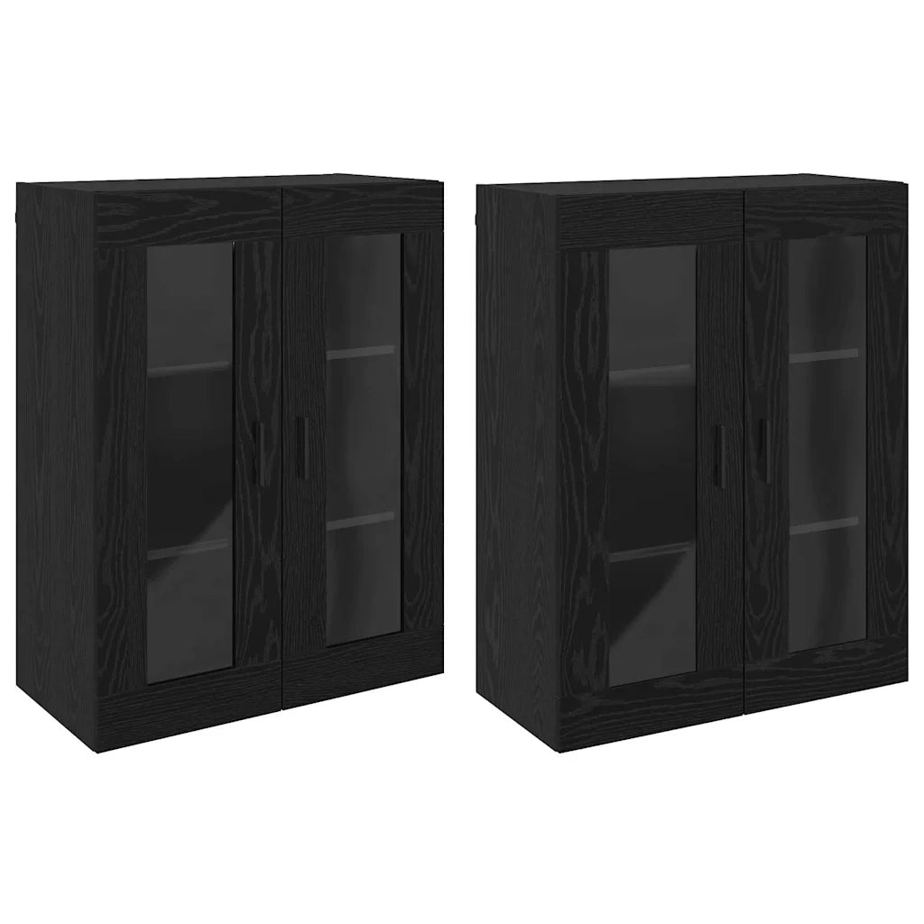 Armadi da Muro 2 pcs Rovere nero 69,5 x 34 x 90 cm