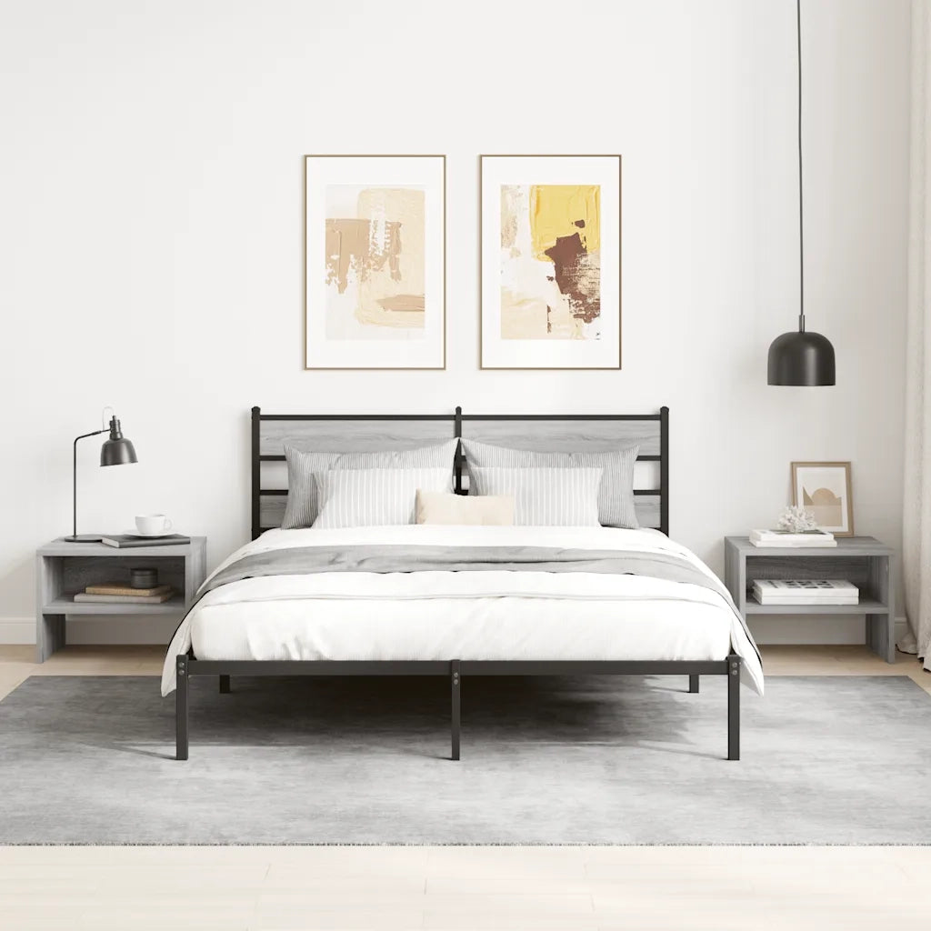 Comodino Grigio Sonoma 40x30x30 cm in Legno Multistrato 815239